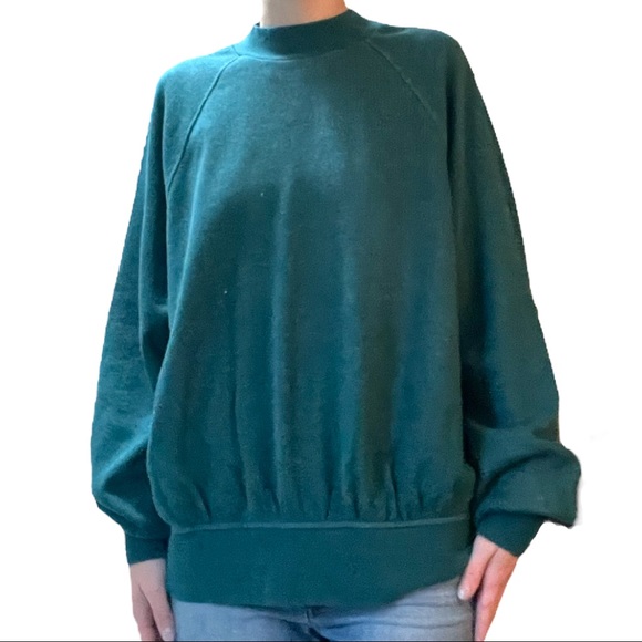 New teal mock neck pullover sweater - Picture 2 of 4